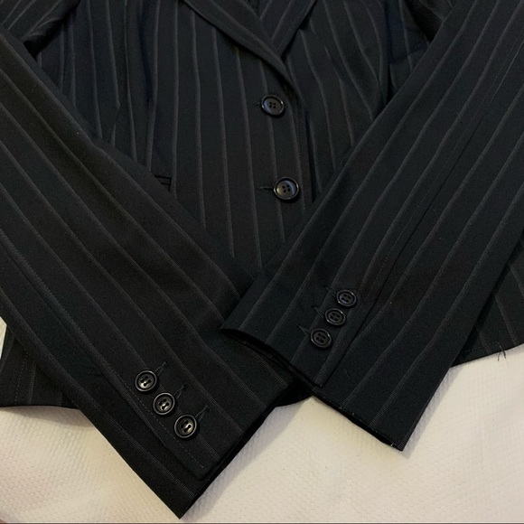 Club Monaco Striped Black Blazer | Size 8 - Picture 7 of 7